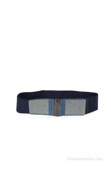 Vinenzia Navy Non Leather Women Belt